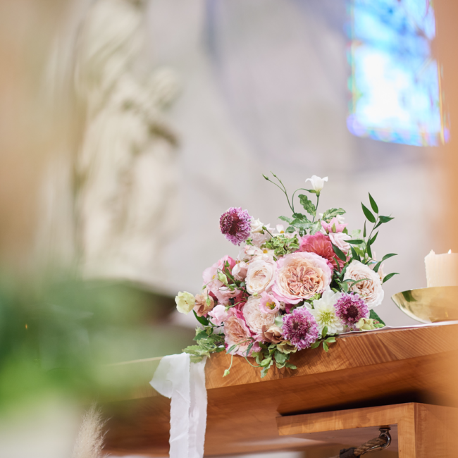 fleurs eglise mariage
