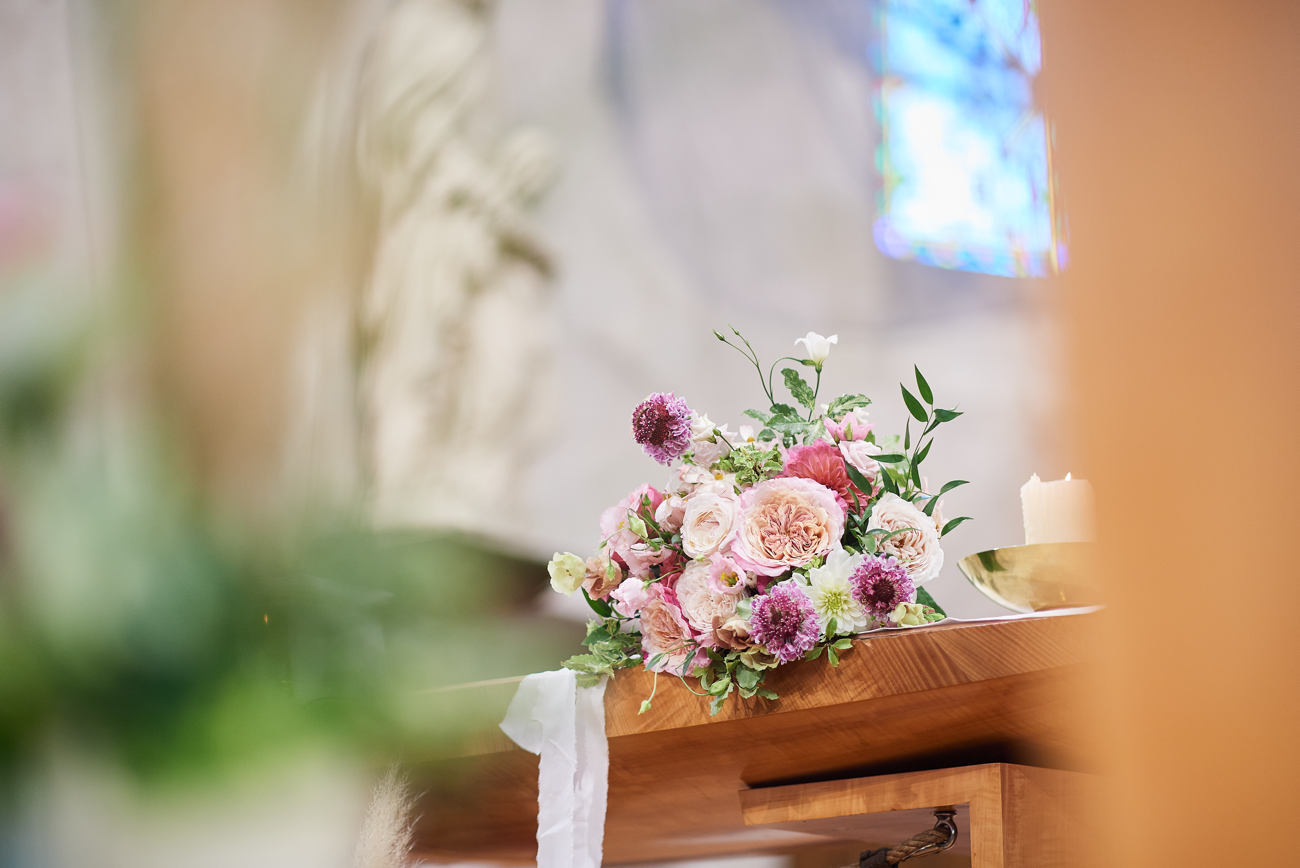 fleurs eglise mariage