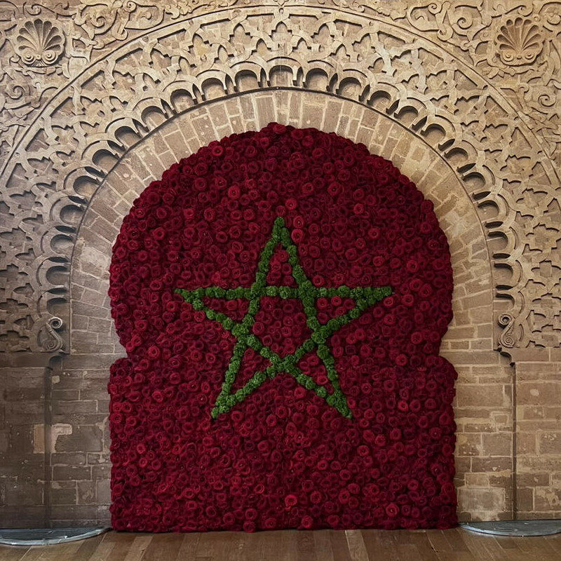 backdrop Floral decoration Moroccan Embassy in France