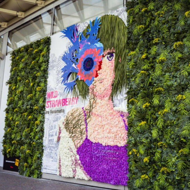 mur floral mur végétal sur mesure