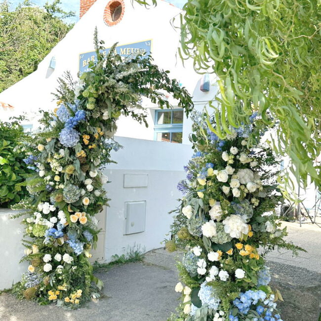 wedding floral arch ile d'yeu vendee