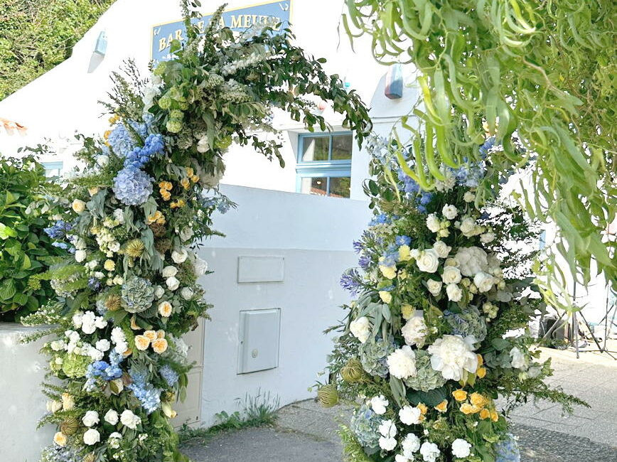 wedding floral arch ile d'yeu vendee